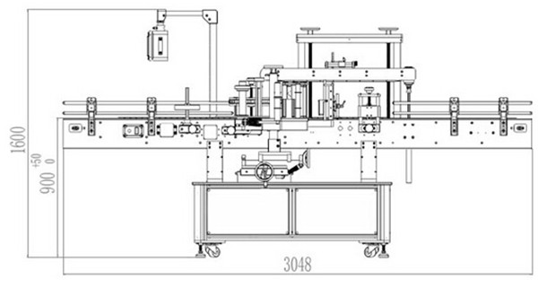 Detalls de la màquina d’etiquetatge doble cara frontal i posterior automàtica