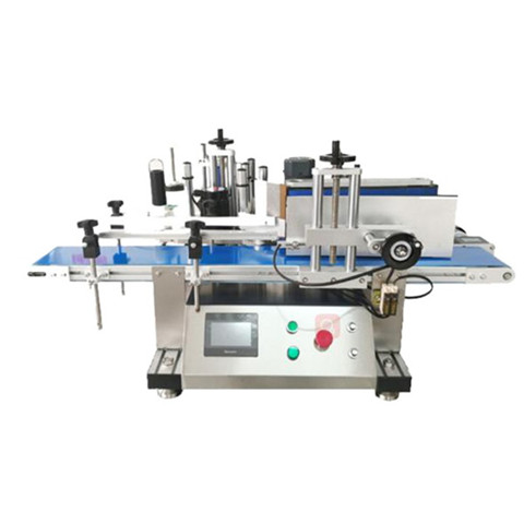 Etiquetadora automàtica d’ampolles quadrades lineals